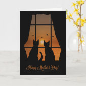 Happy Mother's Day from Cats カード (黄色い花)