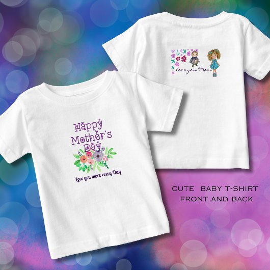HAPPY MOTHER'S DAY from kids ベビーTシャツ