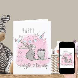 Happy Mothers Day from Little Snuggle Bunny Pink シーズンカード