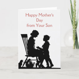 Happy Mother's Day from Son, ヴィンテージ・シルエット シーズンカード