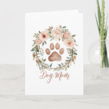 Happy Mother's Day From The Dog Watercolor Floral