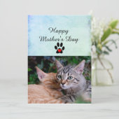 Happy Mother's Day from Your Cats Flat Card 招待状 (スタンド正面)