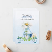 Happy Mother's Day from your daughter Single Daisy ノートカード (正面/裏面インサイチュ)