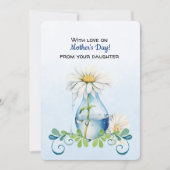 Happy Mother's Day from your daughter Single Daisy ノートカード (正面)