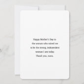 Happy Mother's Day from your daughter Single Daisy ノートカード (裏面)