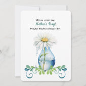 Happy Mother's Day from your daughter Single Daisy ノートカード (正面)