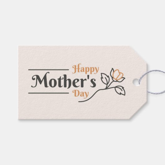 Happy Mothers Day Giftラベル ギフトタグ (正面(横))