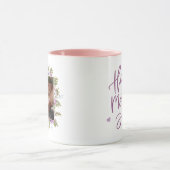 Happy Mothers day gift Purple personalized Coffee  マグカップ (中央)