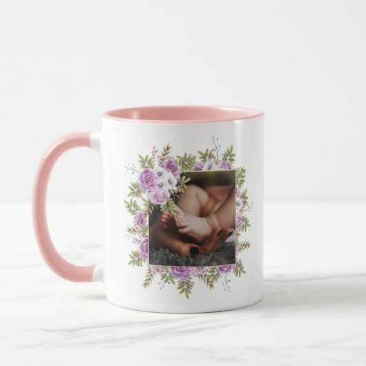 Happy Mothers day gift Purple personalized Coffee  マグカップ (左)