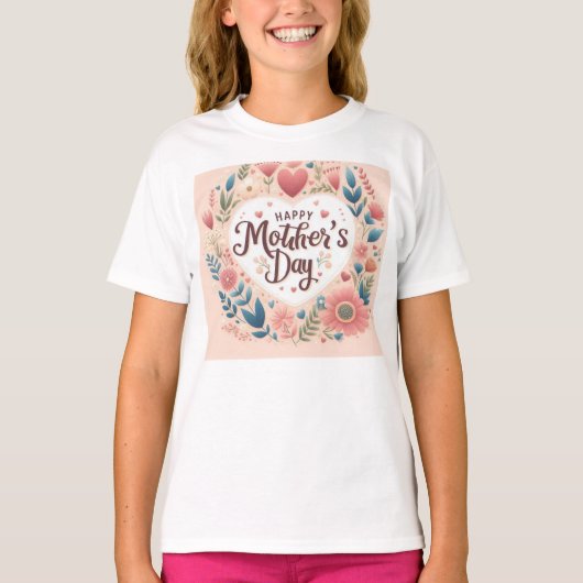 Happy Mother's Day Girl Tシャツ (正面)