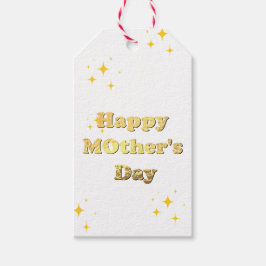 Happy mothers day. Gold simple script calligraphy  ギフトタグ