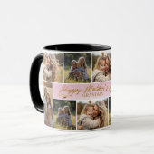 Happy Mother's Day Grandma Pink Photo Collage マグカップ (正面左)