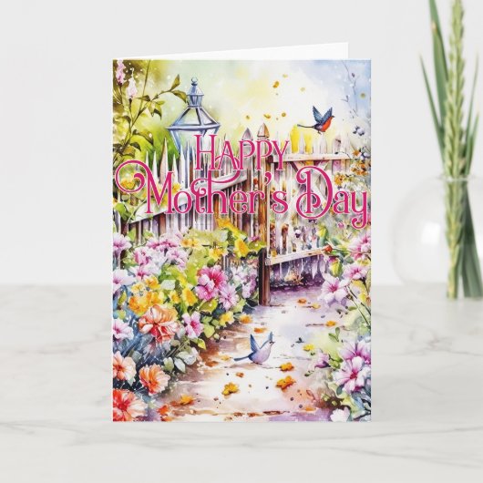 Happy Mother's Day Greeting Card - かわいらし Garden シーズンカード (正面)