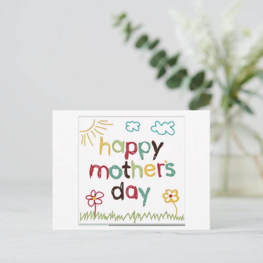 Happy Mother's Day Greeting Card ポストカード (スタンド正面)