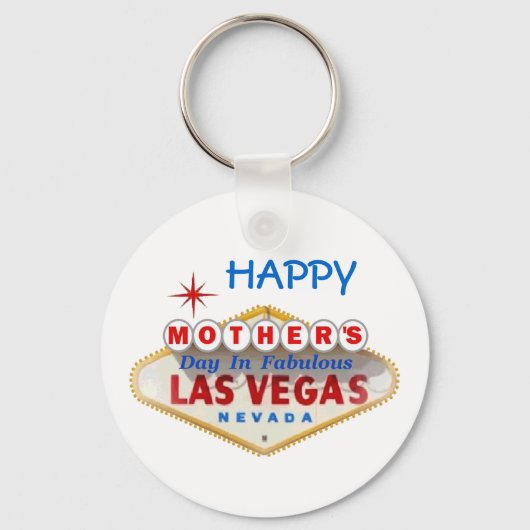 HAPPY Mother's Day In Fabuous Las Vegas Keychain キーホルダー (正面)
