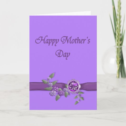 Happy Mothers Day in Purple カード (正面)