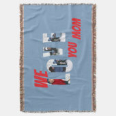 Happy Mother's Day Love スローブランケット (正面縦)