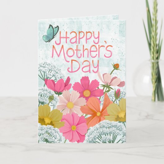 Happy Mother's Day Meadow Flowers カード (正面)