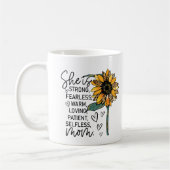 Happy Mothers Day Momのハートカスタム写真 コーヒーマグカップ (左)