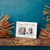 Happy Mother's Day Momバラフェイク金ゴールド写真グリッド フォトプラーク (側面)