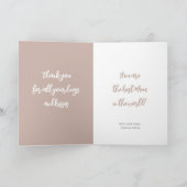 Happy Mother's Day Mom写真かわいいハートカプチーノ カード (内部)