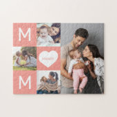 Happy Mother's Day Mom, Family Photo Collage ジグソーパズル (横)