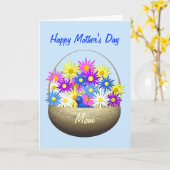 Happy Mothers Day Mom ofデイジー カード (黄色い花)