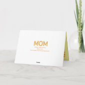 Happy Mother's Day Mom, Sunflower word cards カード (裏面)
