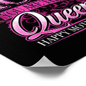 Happy Mothers Day Mom You are the Queen Pink ポスター (角)