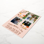 Happy Mother's Day Mommy Flower 3写真金ゴールド 箔シーズンカード (回転した状態)