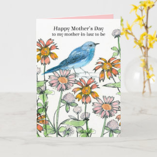 Happy Mother's Day Mother In Law To Be Bluebird カード
