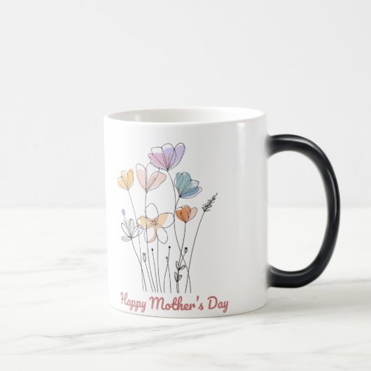 Happy Mother's Day Mug – 美しいフローラプレゼント モーフィングマグカップ (右)