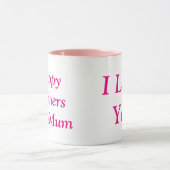 Happy Mothers Day Mum, Pink Combo Coffee Mug マグカップ (中央)