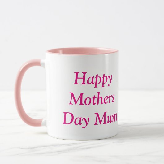 Happy Mothers Day Mum, Pink Combo Coffee Mug マグカップ (左)