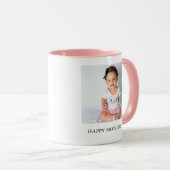 Happy Mother's Day Name, Year with Photo Mug マグカップ (正面右)