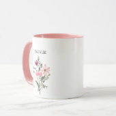 Happy Mother's Day Name, Year with Photo Mug マグカップ (正面左)