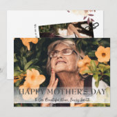 Happy Mothers day, nana，おばあちゃんシンプルの写真 シーズンカード (正面/裏面)