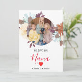 Happy Mothers day, nana,おばあちゃんシンプルの写真 シーズンカード (スタンド正面)