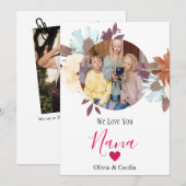 Happy Mothers day, nana，おばあちゃんシンプルの写真 シーズンカード (正面/裏面)