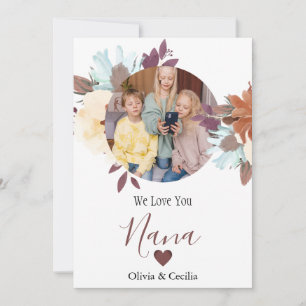Happy Mothers day, nana，おばあちゃんシンプルの写真 シーズンカード