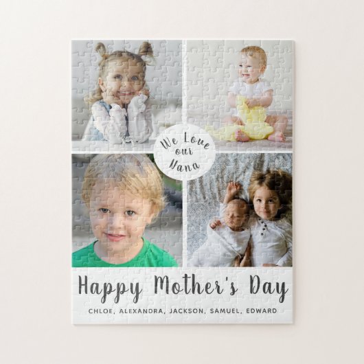 Happy Mother's Day Nana Photo Collage Jigsaw ジグソーパズル (縦)