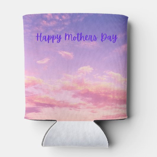 Happy Mothers Day on a pastel sky on a. 缶クーラー (裏面)