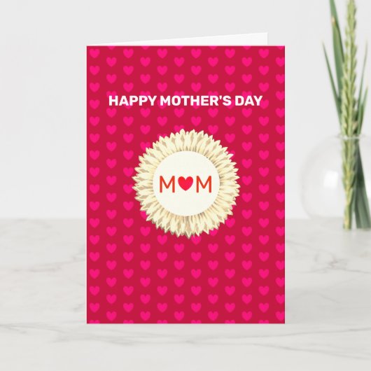 Happy Mother's Day on Red Card カード (正面)