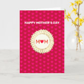 Happy Mother's Day on Red Card カード (黄色い花)