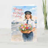 Happy Mother's Day on the runway for pilot カード (正面)