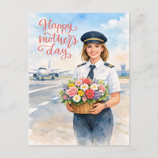 Happy Mother's Day on the runway for pilot シーズンポストカード (正面)