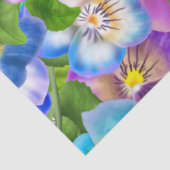 Happy Mother's Day Pansy Violet Flowers Watercolor 薄葉紙 (詳細)