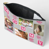 Happy Mother's Day Personalize Photo Collage文字。 アクセサリーポーチ (見開き)