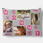 Happy Mother's Day Personalize Photo Collage文字。 アクセサリーポーチ (裏面)