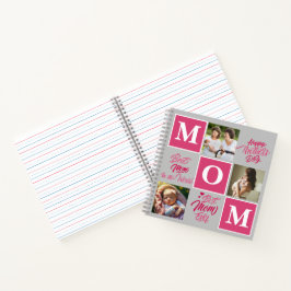 Happy Mother's Day Personalize Photo Collage文字。 ノートブック